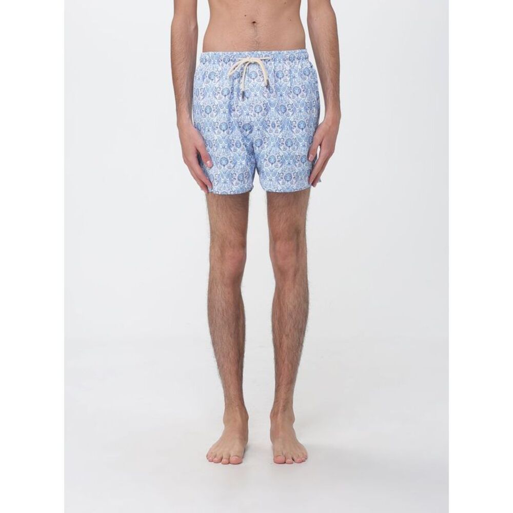 Peninsula Men Short Ethnic Pattern Swim Shorts Peninsula With Drawstring Waist